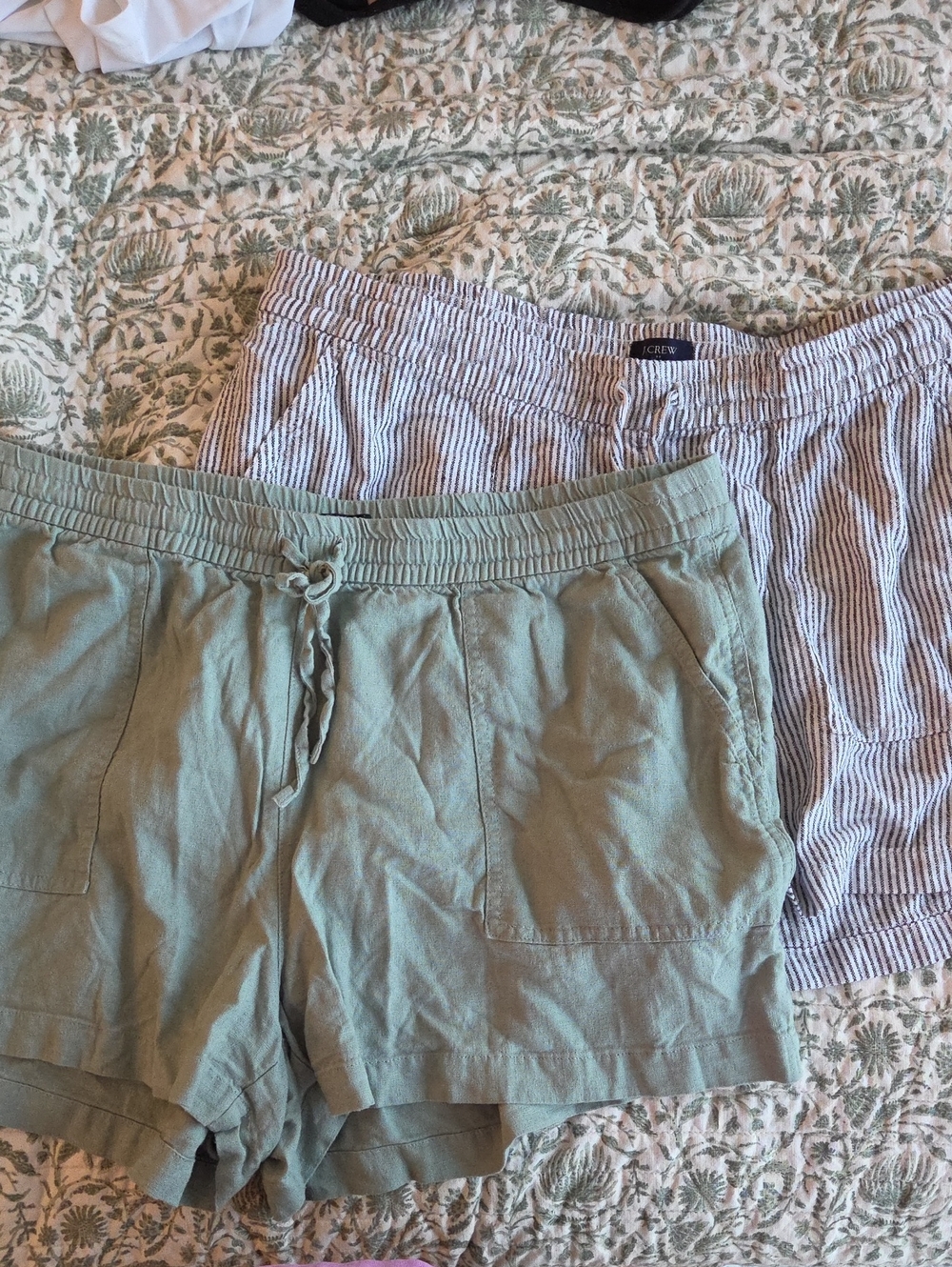 J. Crew Drawstring Linen-Blend Women's Shorts